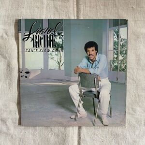 VTG Lionel Richie Can’t Slow Down 45 Vinyl Album Record